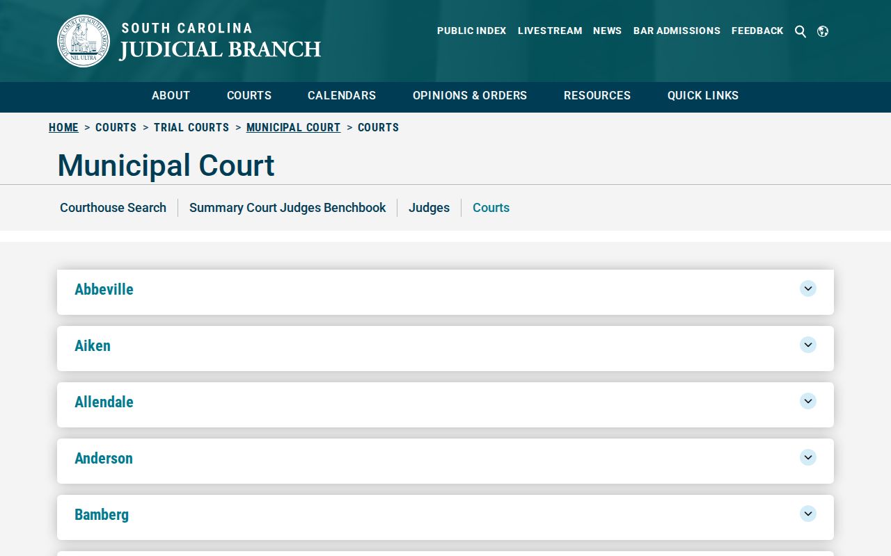 Oconee County municipal warrant records reference showing the official municipal-court directory
